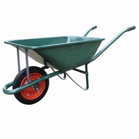 Carretilla WB2203 para Construcción Industrial, Carretilla Resistente para Jardín con Rueda Neumática de 13'', Carretilla de Alta Resistencia