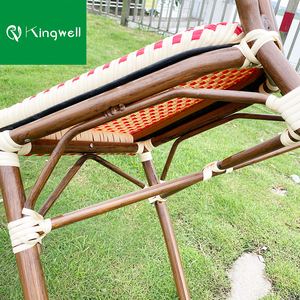 <strong>Rattan</strong> Furniture Patio Chair <strong>Set</strong> <strong>Bistro</strong> Chair Wicker Pe Outdoor Waterproof Fabric French Garden <strong>Set</strong> for Cafe - Product Image 5