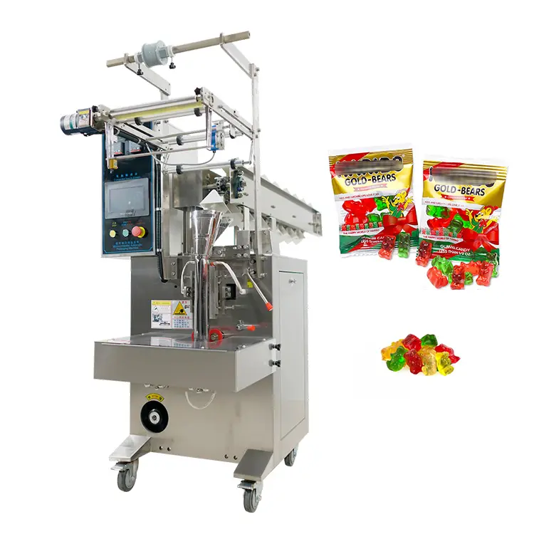 Semi-automatic manual pillow bag gummy candy packaging machine price
