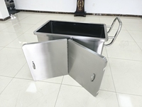 Chariot de rangement mobile en acier inoxydable 304/316 avec couvercle pour farine, huile, lait, eau, 140L/500L/840L, cuisine, industrie alimentaire, usine