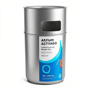 Cestino per Rifiuti in Alluminio Atrium 132 L per Uso Esterno - Product Image 2