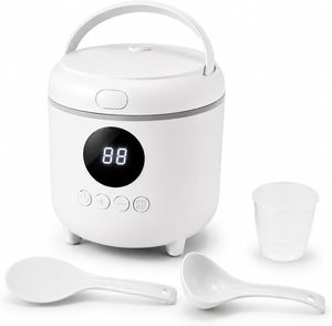 Multi-Functional Electric Mini Portable <b>Square</b> Rice Cooker Measuring Cup Digital LED Display Non-Stick Coating Fast 1L Capacity - Product Image 1