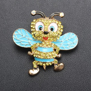 Broche de abeja con diamantes de imitación, pin de abeja colorido con detalles de cristal, joyerí<span class=keywords><strong>a</strong></span> de insectos de diseño original - Product Image 6