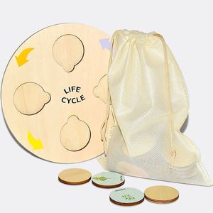 Homeschool Supplies Activities Toy Children Ladybug Butterfly Bee Insect Life Cycle <b>Puzzle</b> Sets - Product Image 3