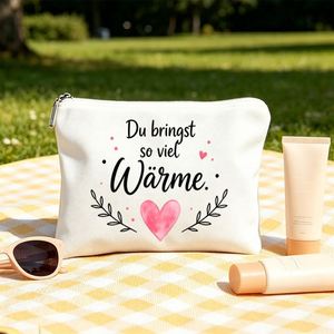 Trousse de maquillage imprimée Warm Heart, cadeaux idéaux pour maman, filles, amies, parfaites pour les voyages, anniversaires, sac cadeau pour femmes - Product Image 6