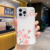 Coque de téléphone portable en PP style 2-en-1 avec impression florale rose pour iPhone 7 X Xr Xs 11 12 13 14 15 16 17 18 Pro Max