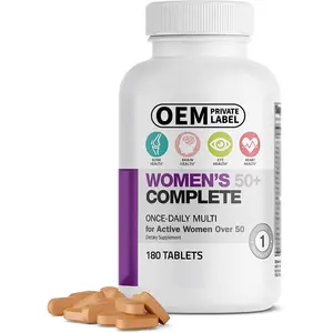 Frauen 50 komplette Tabletten Multi vitamin Multi mineral 180 Tabletten Einmal täglich Multi für aktive Frauen über 50 helfen Knochen gesundheit