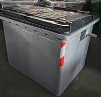Poubelle mobile de 660 litres à dessus ouvert avec poubelle à quatre roues du fabricant