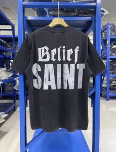T-shirt Vintage Saint Michael 25SS 'jes My Belief' in Cotone 100% 240g, Stile Hip Hop con Effetto Usurato - Product Image 2