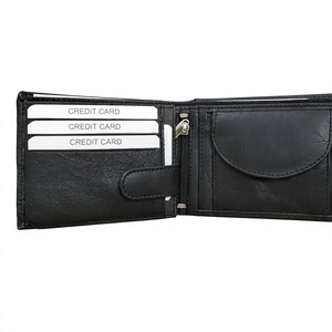 Portefeuille court en cuir véritable pour homme, motif étoile brodé, fermeture ouverte, étanche, idéal comme cadeau - Vente en gros BS INTERNATIONAL - Product Image 6