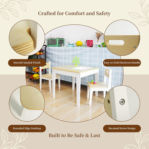 Cadeau <span class=keywords><strong>de</strong></span> Noël, <span class=keywords><strong>table</strong></span> d'apprentissage Montessori, <span class=keywords><strong>table</strong></span> et chaises en bois pour enfants, ensemble pour l'apprentissage des tout-petits - Product Image 4