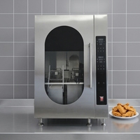 Friteuse sans fumée pour intérieur avec levage automatique et purification des fumées en 8 étapes, sans échappement de fumée pour poulet frit et snacks
