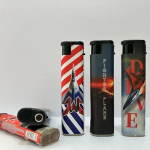 Wholesale Cheap Custom Slim Windproof Cigarette Lighter Disposable Smoking Plastic Pipe Lighter