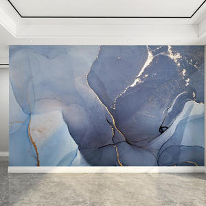 Papier peint mural de fond de télévision moderne et minimaliste pour le salon Film et télévision en marbre 8d Revêtement mural sans couture mural haut de gamme - Product Image 1