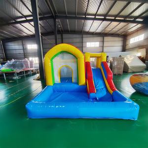 Carrera <span class=keywords><strong>de</strong></span> obstáculos inflable al aire libre <span class=keywords><strong>de</strong></span> PVC <span class=keywords><strong>de</strong></span> grado comercial con trampolín <span class=keywords><strong>de</strong></span> tobogán <span class=keywords><strong>de</strong></span> agua y Castillo colorido <span class=keywords><strong>de</strong></span> piscina adjunto - Product Image 2