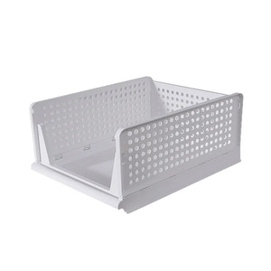 Stackable Storage Basket Foldable Closet Organizers Drawer Shelf Storage <strong>Container</strong> <strong>Box</strong> for Wardrobe Kitchen Bathroom Office - Product Image 6