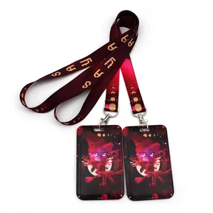 Aangepaste Anime Lanyard Met Polyester Kaarthouder Badge Reel Intrekbare Lanyard