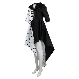 Vestido de Cruella De Vil con Puntos para Halloween, Disfraz de 101 Dálmatas para Cosplay y Actuaciones Escénicas, Venta Caliente Transfronteriza - Product Image 1