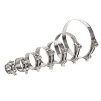 Collier de serrage robuste en acier inoxydable 304 316 de type européen, collier de serrage à boulon réglable pour raccordement de tubes