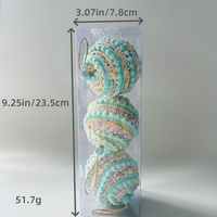 Neujahrs-Weihnachtsbaumschmuck-Set Weihnachtskugeln Kreisförmige Bälle Bolas in Geschenkverpackung