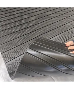 Strip groove rubber anti slip cow mattress