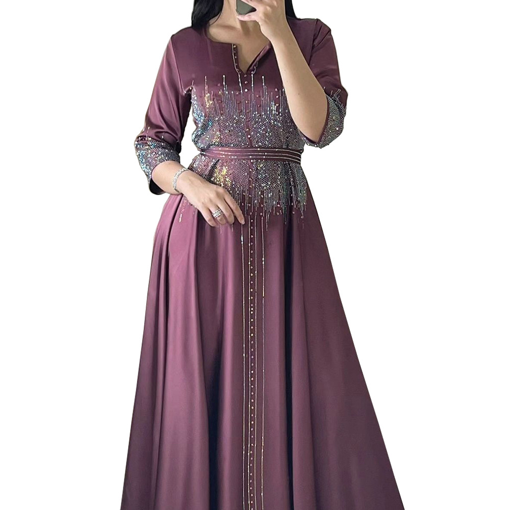 modern eastern dresses Embroidered Elegance Dress Combines Tradition and Modern Style