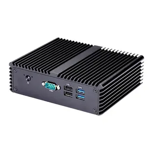 Qotom Q730S Double Lan Mini PC Celeron J4105 bureau 4USB3.0,2USB2.0,COM, Vidéo HD, DP PC Mini Ordinateur