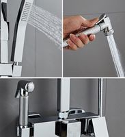 Jieni — ensemble de robinets mitigeurs de douche à montage mural, en laiton, effet pluie, chromé, de haute qualité, Design moderne