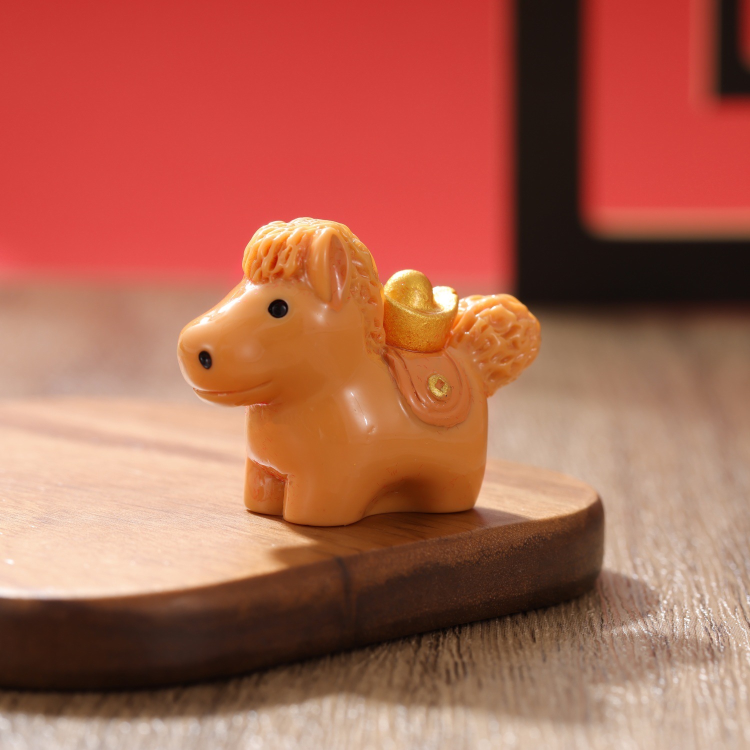 Poney lingot d'or de couleur unie - Café