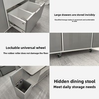 Table à manger basse pliante réglable multifonctionnelle deux en un de style haut de gamme pour petits meubles de salon pour appartements
