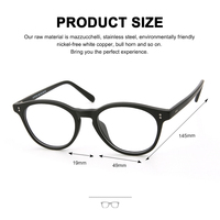 Bingkai Kacamata Retro Oval Full Rim Custom Temple Logo OEM ODM Unisex Asetat Grosir Kacamata Resep