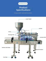 Machine de remplissage automatique pneumatique à tête unique pour beurre de cacahuète, shampoing, miel et cosmétiques, petite taille, pour la fabrication industrielle