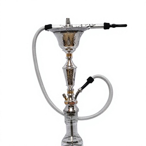 Shisha Khalil Mamoon de Latón Hecha a Mano (Rojo Cobre) - Narguile de Latón con Núcleo y Base de Cobre, 92 cm de Altura, 3.3 kg - Product Image 4
