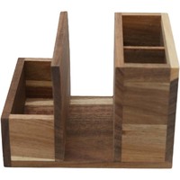 Présentoir à brochures en bois de pin 6 x 9 pouces, support pour brochures, dépliants, livrets, menus, cartes postales, multi-usages