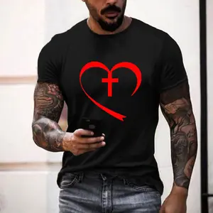 New Fashion Polyester Cotton Blend For Men T.shirt