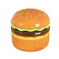 Lampe de nuit créative en forme de hamburger, taille-crayon LED en ABS, lampe de bureau pour chambre à coucher avec rangement