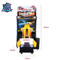 Simulateur de conduite à monnayeur Overtake DX avec écran LCD 42 pouces pour centre de jeux et parc d'attractions