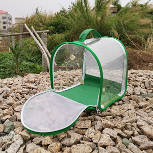 360 °   Jaula para Mariposas Totalmente Transparente, Plegable, de Malla, <span class=keywords><strong>con</strong></span> Asa, Portátil, para Lagartijas e Insectos - Product Image 2