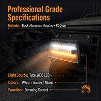 Luz LED Impermeable de 12V 24V para Toldo de Autocaravana, Montaje en Superficie, con Interruptor de Encendido/Apagado para Remolques y Caravanas