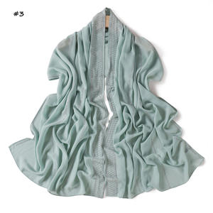 ผ้าพันคอแฟชั่นสีพื้นประดับคริสตัลแบบติดร้อน สไตล์ฮิต ขายดีประจำปี 2026 เหมาะสำหรับผู้หญิงมุสลิม - Product Image 3