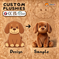 Jouets en peluche personnalisés avec logo, animaux en peluche mignons, chiens, design d'animaux adorables, jouets en peluche pour enfants, cadeau