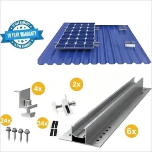 Vente en gros profilé en aluminium rayonnage de montage toit en métal système de montage de panneau solaire mini rail solaire