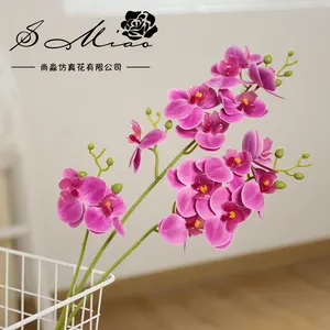 Vendita all'ingrosso orchidee phalaenopsis semi di-Phalaenopsis del fiore artificiale delle orchidee di disposizione dei fiori all'ingrosso della decorazione di cerimonia nuziale dell'orchidea artificiale su misura fabbrica