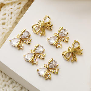 14k Gaobo City Bow Pendant Diy Handmade Material <b>Bracelet</b> Necklace Mobile Phone Chain Accessories - Product Image 2