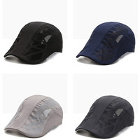 Casquette respirante en Nylon à séchage rapide pour l'extérieur, Logo personnalisé, légère, non structuré, pour camping, sport, course, Tennis