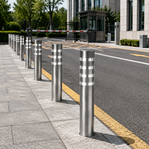 Bolardos de Acero Inoxidable 316 con Acabado Mate Cepillado, Altura Personalizada, para Áreas Urbanas, Entradas de Almacenes y Estacionamientos Subterráneos - Product Image 4