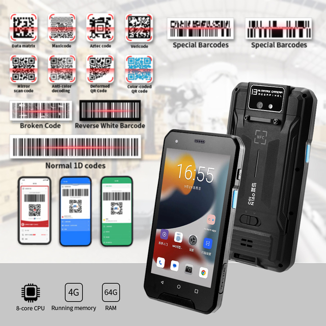 JR YK-937 5inch IP67 Rugged Industrial PDAS 1D&2D Barcode Scanner Handheld Pda Scanner