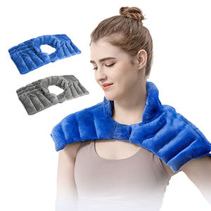 Almohadilla térmica de microondas para terapia de compresión húmeda, chal cálido de felpa para alivio del dolor cervical, cuello y hombros - Product Image 1