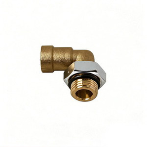 ข้อต่อทองเหลืองแบบเชื่อมต่อเร็ว 90 องศา สำหรับท่ออากาศยานยนต์ แบบข้ออัด - Product Image 1