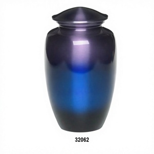 Vente chaude Violet Grande Urne Adulte De Crémation Pour Cendres Humaines Couvercle Décoratif Urne Funéraire Avec Sac De Velours Gratuit - Product Image 1